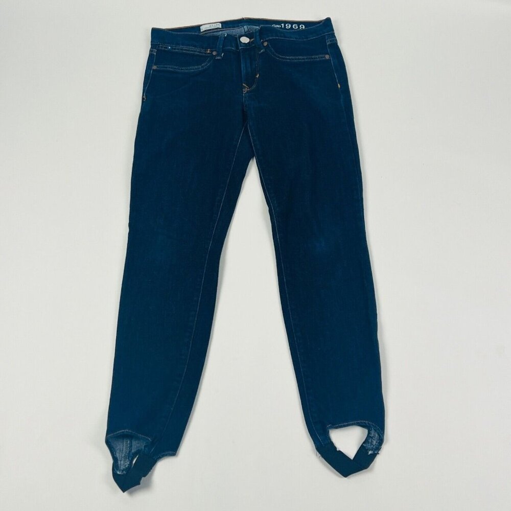 Gap 1969 Legging Jean Womens Jeans Size 4/27 A Blue Stretch Dark Wash Stirrups